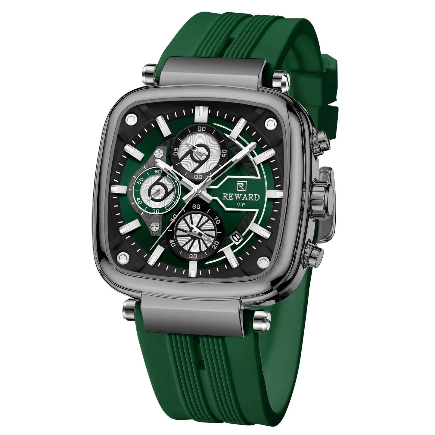 Reward Green VIP Square Sport Chronograph for Men